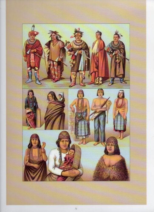 LAMINA V18343: The 19th Century antique civilizations. North American indians: Foxes - Sacs - Kaw - Killimous