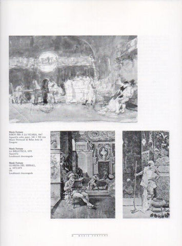 LAMINA V18467: Esbos per a la Vicaria i La biblioteca per Fortuny