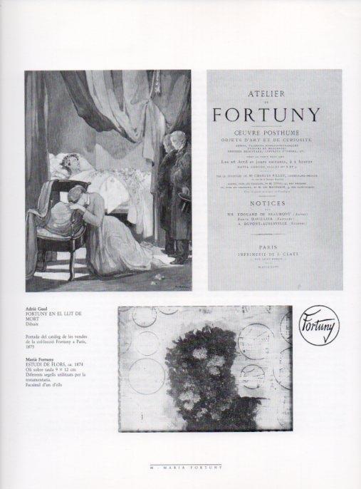 LAMINA V18470: Fortuny en el llit de mort per Adria Gual i Estudi de Flors per Fortuny