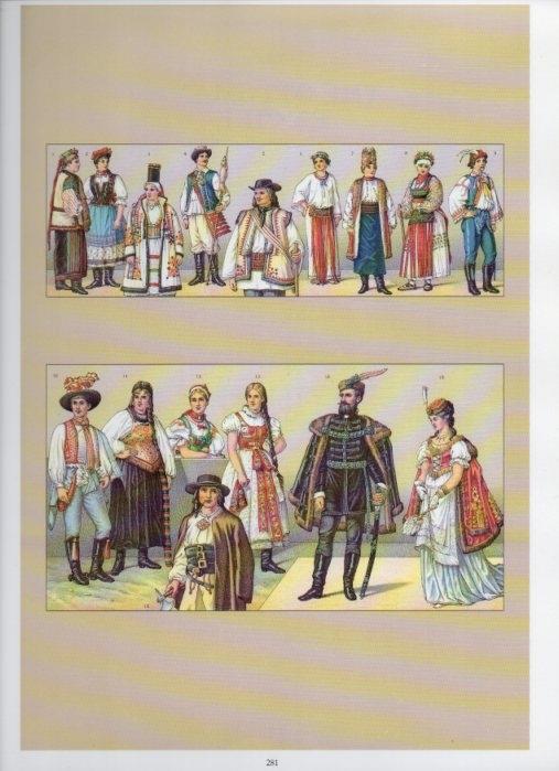 LAMINA V18444: Traditional costumes of the 1880s. Hungary & Croatia