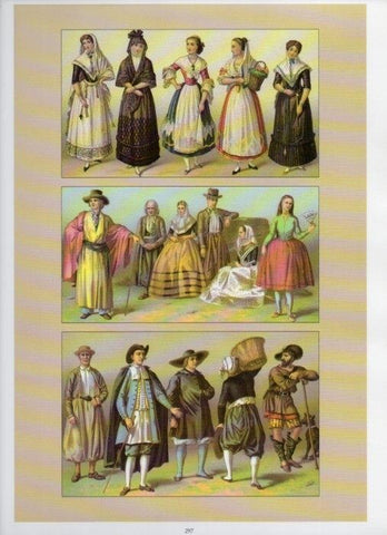 LAMINA V18452: Traditional costumes of the 1880s. Spain. The island of Majorca