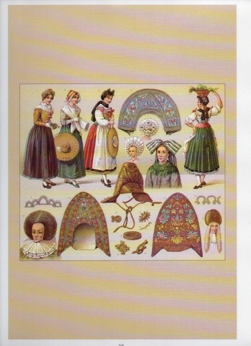 LAMINA V18456: Traditional costumes of the 1880s. France. Alsace and Lorraine