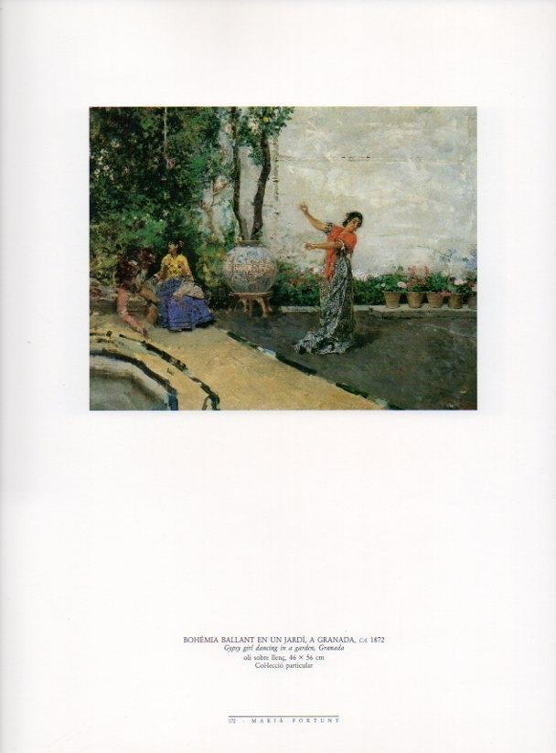 LAMINA V18511: Bohemia ballant en un jardi a Granada per Fortuny