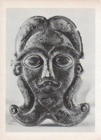 LAMINA V18528: Cabeza de bronce celtico