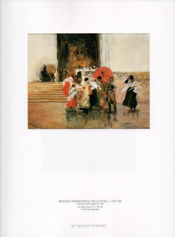 LAMINA V18497: Processo interrompuda per la pluja per Fortuny