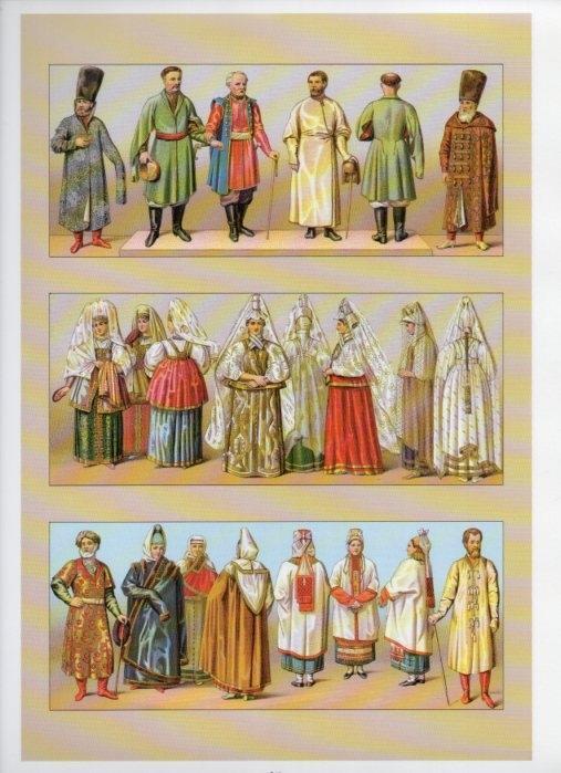 LAMINA V18438: Traditional costumes of the 1880s. Russia