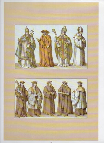 LAMINA V18387: Europe. The 16th century. England, France and Italy. Ecclesiastical costume