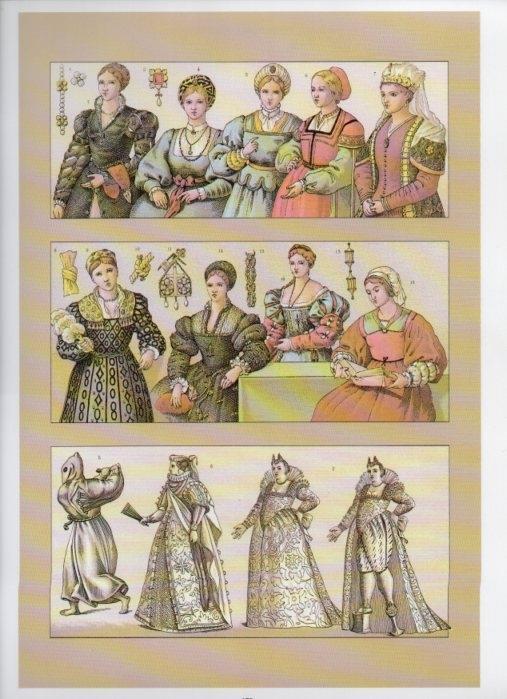 LAMINA V18392: Europe from Byzantium to the 1800s. Italy. Noblemen and courtesans