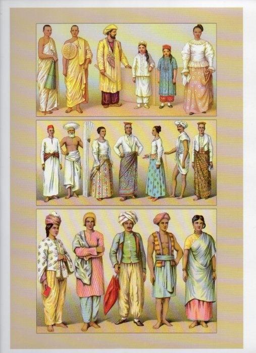 LAMINA V18359: The 19th Century antique civilizations. Sri Lanka. Weddahs - Singhalese - Malabres - Moors