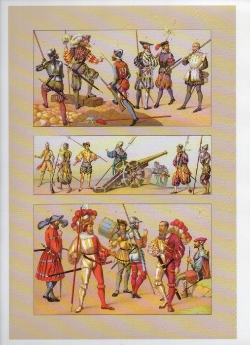 LAMINA V18393: France. The 16th century. Military costume