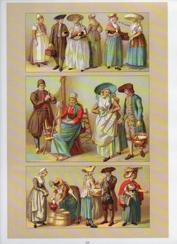 LAMINA V18428: Traditional costumes of the 1880s. Holland