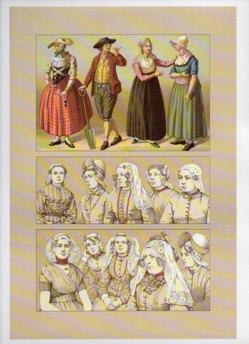 LAMINA V18429: Traditional costumes of the 1880s. Holland I