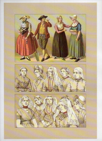 LAMINA V18429: Traditional costumes of the 1880s. Holland I