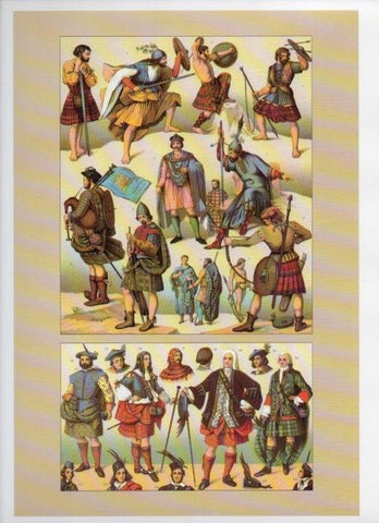 LAMINA V18430: Traditional costumes of the 1880s. Scotland