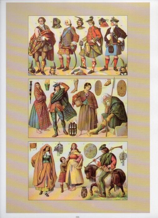 LAMINA V18431: Traditional costumes of the 1880s. Scotland I