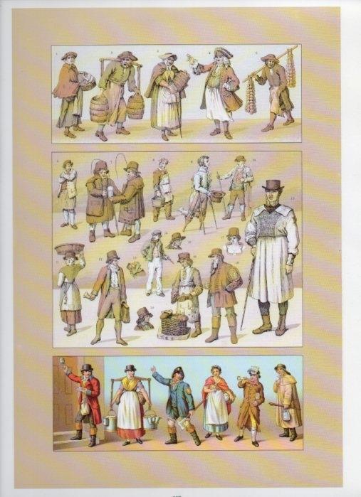 LAMINA V18432: Traditional costumes of the 1880s. England. The uniform of the individual
