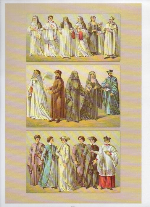 LAMINA V18405: Italy. The 17th century. Ecclesiastical costumes