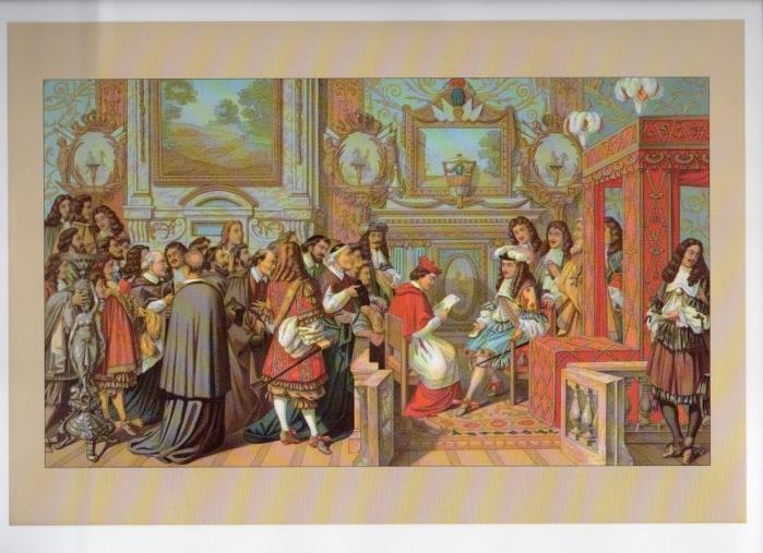 LAMINA V18408: France. The 17th century. A meeting at Fontainebleau