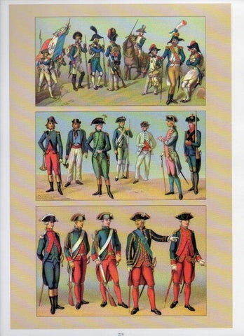 LAMINA V18414: France. The early 18th century. Standardization in uniforms