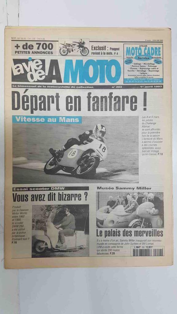 Revista: Magazine: La Vie de la Moto num 202, 1er avril 1997 - Depart en fanfare vitesse au Mans