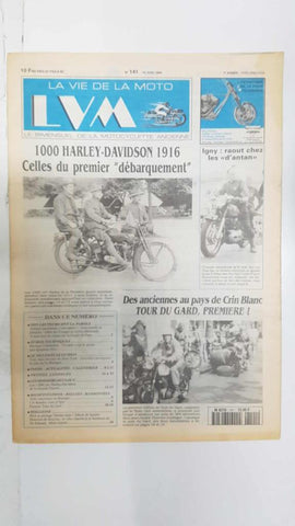 La vie de la moto  LVM numero 141, 15 juin 1994 - 1000 Harley Davidson 1916 celles du premier debarquement