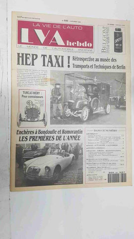 Revista, Magazine: La Vie de l'Auto LVA Hebdo num 640, 3 fevrier 1994 - Hep Taxi Retrospective au musee des transports et techniques de Berlin