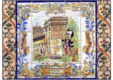 Poster DIN 4 numero 0869: Pumby ceramica valenciana: Estatut d'Autonomia 1982