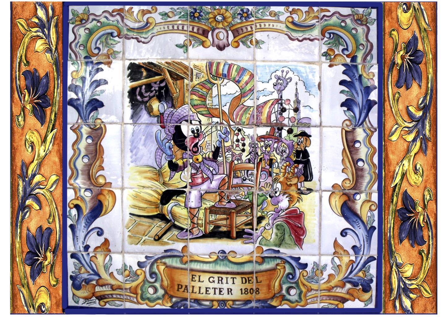 Poster DIN 4 numero 0877: Pumby ceramica valenciana: El grit del palleter 1808