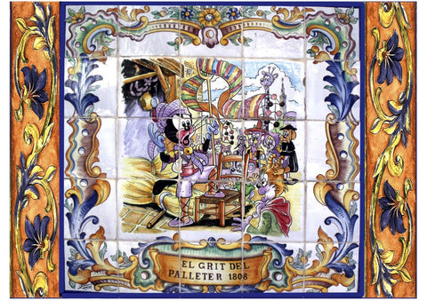 Poster DIN 4 numero 0877: Pumby ceramica valenciana: El grit del palleter 1808