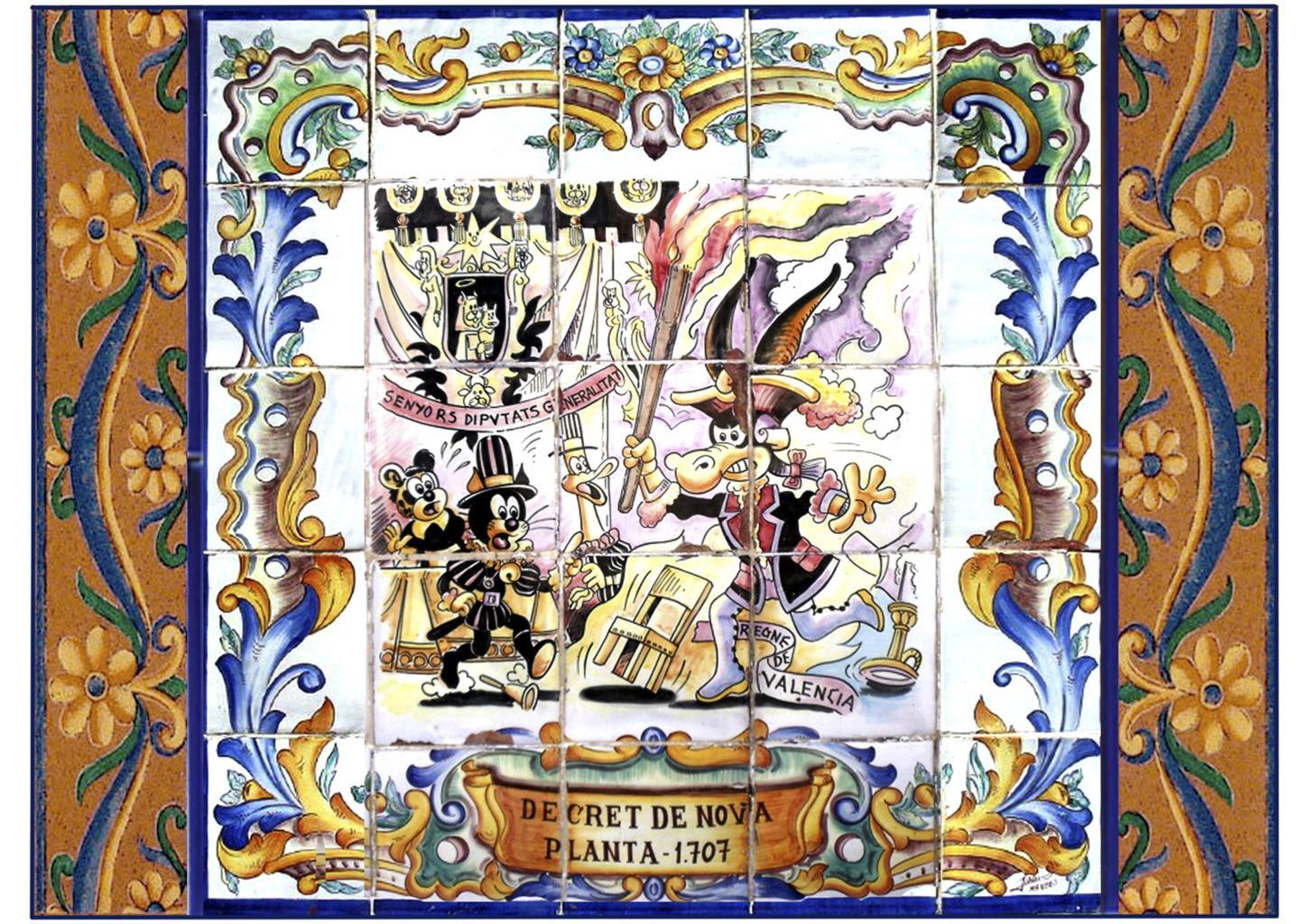 Poster DIN 4 numero 0879: Pumby ceramica valenciana: Decret de nova planta 1707