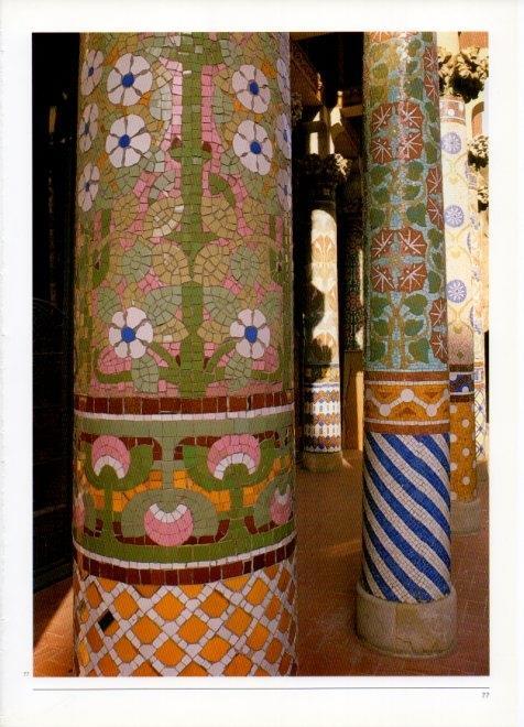 LAMINA V19428: Palau de la Musica de Barcelona. Pilares anteriores a la Sala Millet