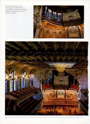 LAMINA V19429: Palau de la Musica de Barcelona. Vista general del auditorio