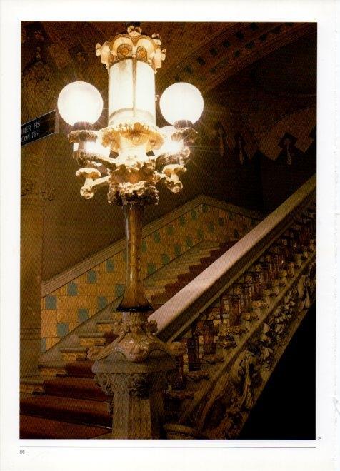 LAMINA V19432: Palau de la Musica de Barcelona. Escalera