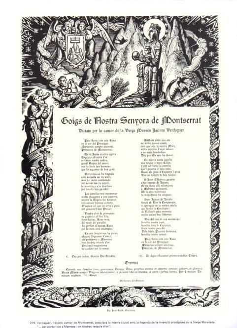 LAMINA V19392: Goigs de Nostra Senyora de Montserrat per Mossen Jacinto Verdaguer