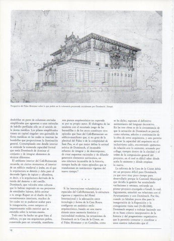 LAMINA V19400: Palau Montaner perspectiva proyectada por Domenech i Estepa