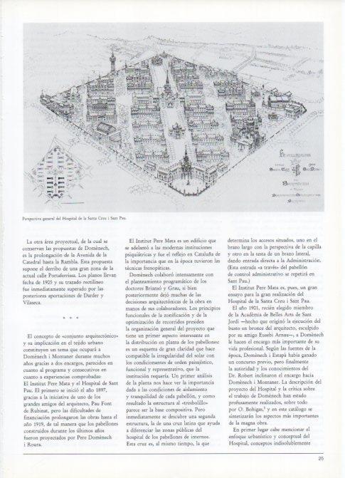 LAMINA V19404: Perspectiva del Hospital de la Santa Creu i Sant Pau