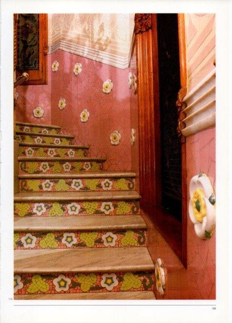 LAMINA V19439: Casa Lleo Morera. Arrimadero y escalera principal