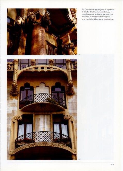 LAMINA V19440: Casa Fuster de Barcelona. Balcones centrales