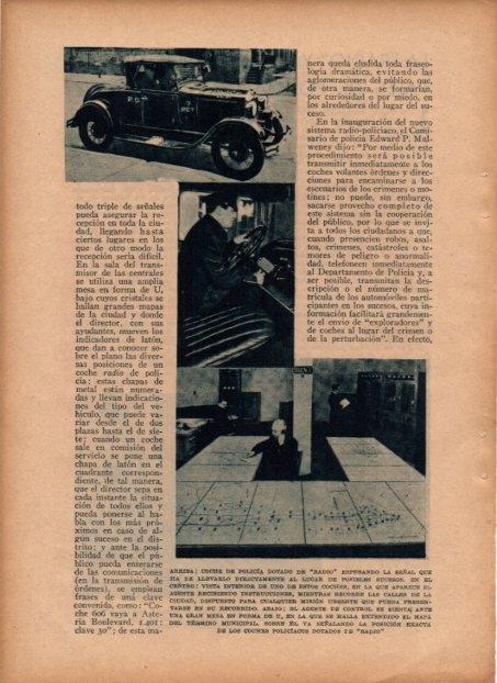 LAMINA V19772: Coche de policia dotado de radio en Nueva York