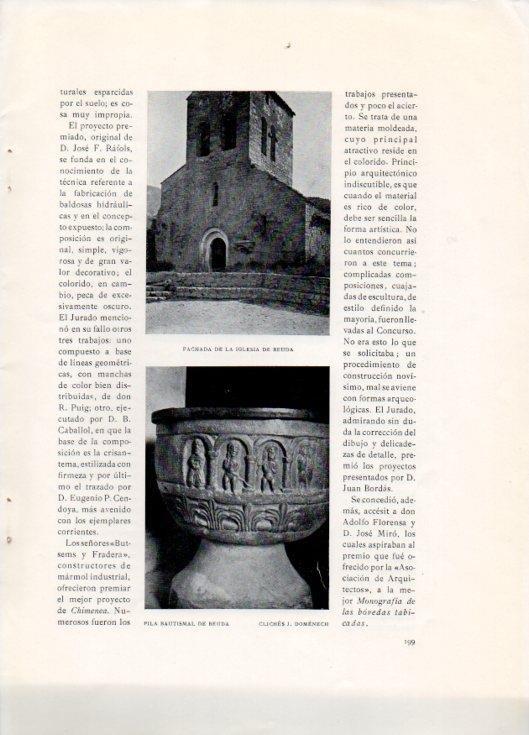 LAMINA V19794: Iglesia y pila bautismal de Beuda