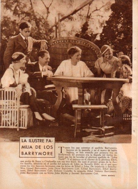 LAMINA V19742: Familia Barrymore