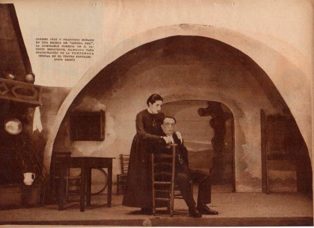 LAMINA V19747: Carmen Diaz y Francisco Morano en Señora ama