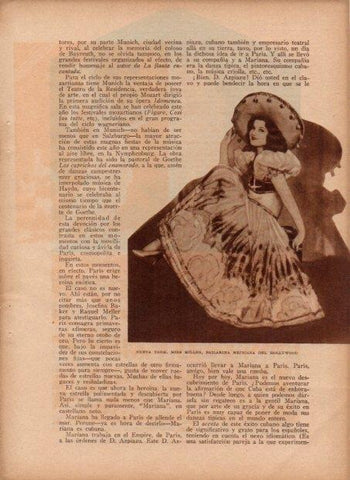 LAMINA V19752: Miss Miller bailarina mejicana