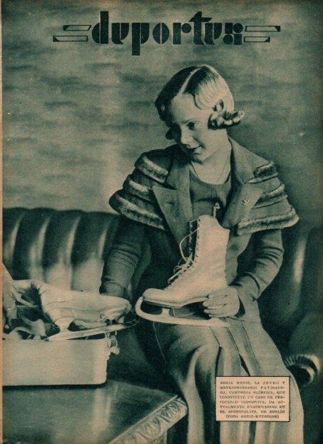 LAMINA V19753: Sonia Henie patinadora