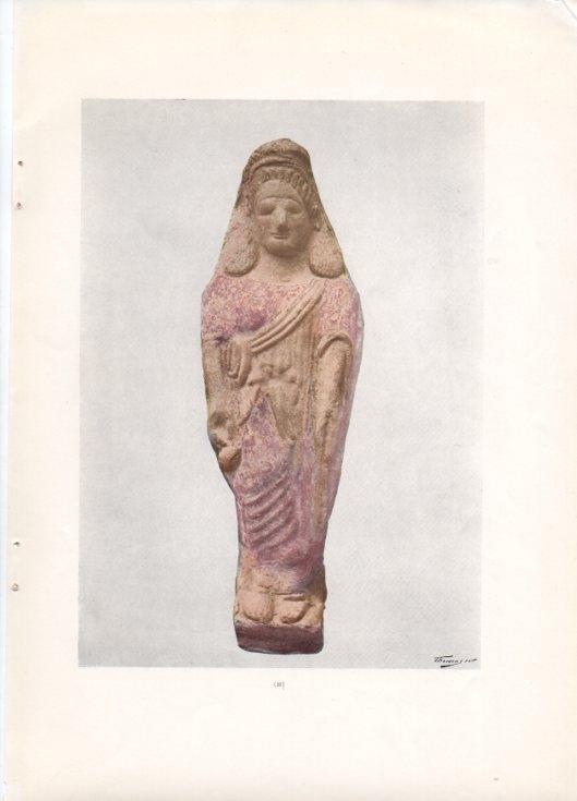 LAMINA V19800: Necropolis Puig des Molins. Estatuita xoana