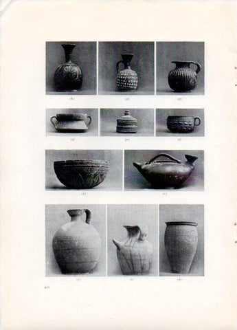 LAMINA V19802: Necropolis Puig des Molins. Lekyto aribalisco, escudillas y aribalos