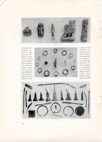 LAMINA V19804: Necropolis Puig des Molins. Alhajas de bronce y objetos de oro