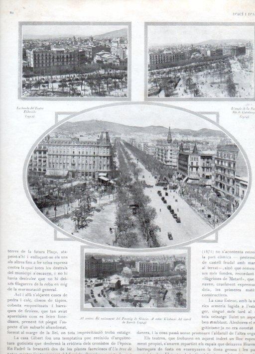 LAMINA V19814: Naixement del Passeig de Gracia 1924