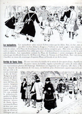 LAMINA V19816: Les Mainaderes i Sortida de Santa Ana dibuixos per Ricardo Opisso