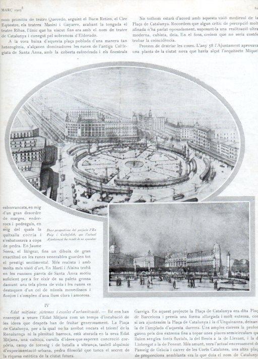 LAMINA V19815: Projecte Plaça Catalunya per Puig i Cadafalch
